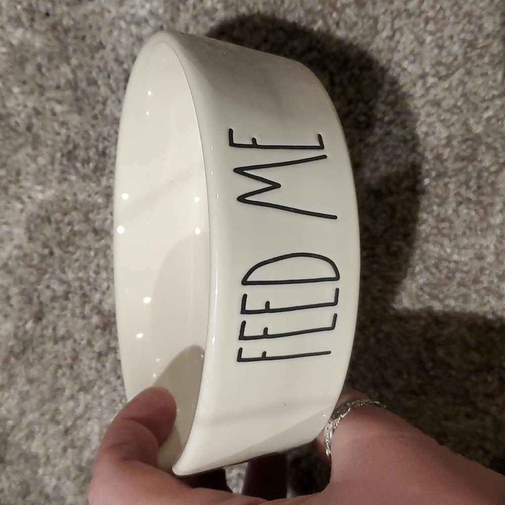 Rae Dunn Feed Me Cat/Dog Bowl